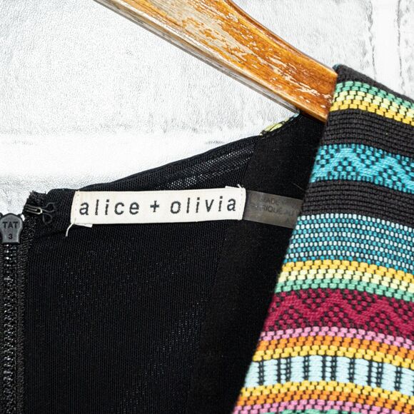 Alice + Olivia Colorful Striped Mini Dress - Picture 2 of 9